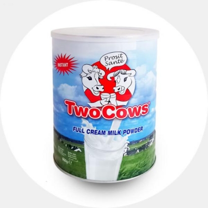 Two Cows Full Cream Milk Powder Tin